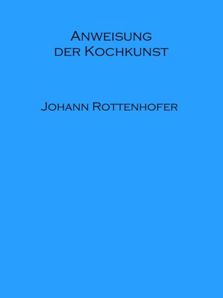 Anweisung der Kochkunst
