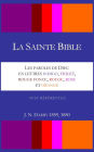 La Sainte Bible - Les paroles de Dieu en lettres indigo, violet, rouge fonce, rouge, rose et orange - Darby 1859, 1880