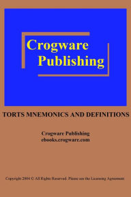 Title: Torts Mnemonics and Definitions, Author: Edward Torriel