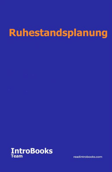 Ruhestandsplanung