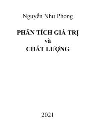 Title: Phan tich gia tri va chat luong, Author: Phong Nguy?n Nhu