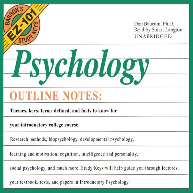 Langton　Psychology　by　Barron's　EZ-101　Stuart　Baucum　Audiobook　(Digital)　Study　Noble®　Keys:　Don　2940169749816　Barnes