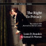 The Right to Privacy