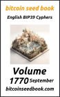 Bitcoin Seed Book English BIP39 Cyphers Volume 1770-September (Bitcoin Seed Book 1770, #9)