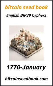 Title: Bitcoin Seed Book English BIP39 Cyphers Volume 1770-January (Bitcoin Seed Book 1770, #1), Author: Denny Wayne
