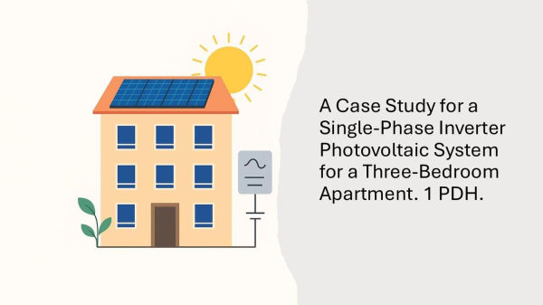 A Case Study for a Single-Phase Inverter Photovoltaic System for a Three-Bedroom Apartment. 1 PDH. (building industry)