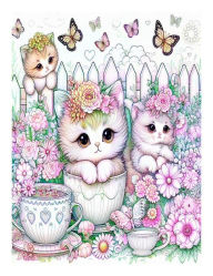 Title: Gorgeous Teacup Kittens Coloring Book for Adults and Seniors for Relaxation, Features 25 Coloring Pages, Author: Beatrice Harrison