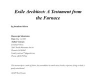 Title: Exile Architect: A Testament from the Furnace by Jonathan Olvera, Author: Jonathan Olvera