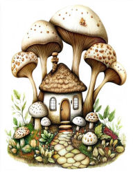 Title: Mushroom Houses Coloring Book for Adults, Features 25 Coloring Pages, Author: Beatrice Harrison