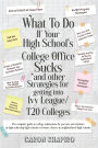 What To Do If Your High School's College Office Sucks* *and other strategies for getting into Ivy League/ T20 Colleges: The complete guide to college admissions for parents and students in high achieving high schools or honors classes in ne