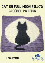 Title: Cat on Full Moon Pillow Sham Crochet Pattern, Author: Lisa Ferrel