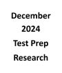 December 2024 Test Prep Research