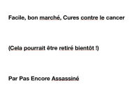 Title: Facile, bon marché, Cures contre le cancer: (Cela pourrait être retiré bientôt !), Author: Not Yet Murdered