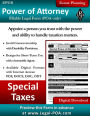Special Power of Attorney for Taxes - POA Version: Fillable Legal Form ( POA Only )