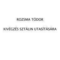 Romzsa Tódor - Kivégzés Sztálin utasítására