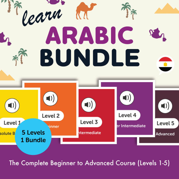 Learn Arabic Bundle - The Complete Beginner to Advanced Course (Levels 1-5)