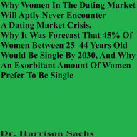 Why Women In The Dating Market Will Aptly Never Encounter A Dating Market Crisis, Why It Was Forecast That 45% Of Women Between 25-44 Years Old Would Be Single By 2030, And Why An Exorbitant Amount Of Women Prefer To Be Single