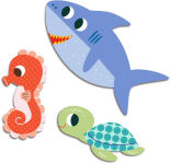 Alternative view 2 of Sea Animals Baby Stickers