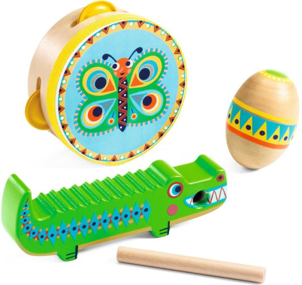 Animambo - 3pc Set - Tambourine, Maraca, Guiro