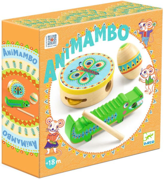 Animambo - 3pc Set - Tambourine, Maraca, Guiro