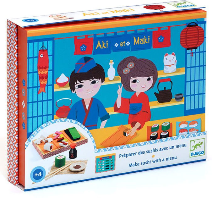 Jeu d'Imitation Aki et Maki Djeco - Jouet en bois et dinette