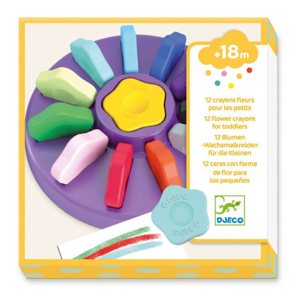 12 Lightweight Flower Crayons for Little Hands