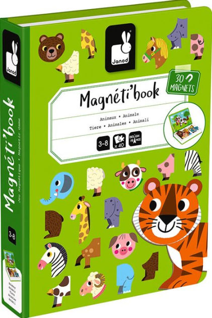 Janod Magnetibook 41 pc Magnetic Space Mix and Match Game - Ages 3+ - J02589