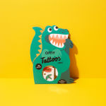 Alternative view 1 of 50 Neon and gold Dino Tattoos