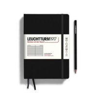 Title: Leuchtturm1917, Black, A5 Size Notebook, Ruled