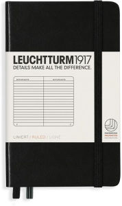 Title: Leuchtturm1917 Notebook, Pocket (A6) Hardcover, Ruled, Black