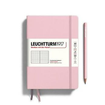 Leuchtturm1917 Notebook, Medium (A5) Hardcover, Dotted, Powder