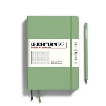 Leuchtturm1917 Notebook, Medium (A5) Hardcover, Dotted, Sage by Lighthouse  Publishing