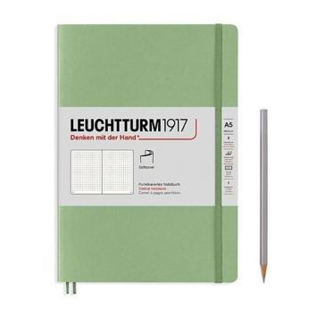 Leuchtturm1917 : A5 Hardcover Notebook : 120gsm : 203 Pages : Dotted : Sage  - LEUCHTTURM1917 - Brands