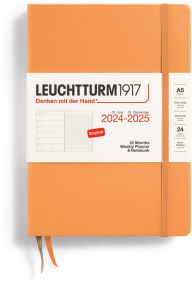 Title: 2025 Leuchtturm1917 Weekly Planner & Notebook Medium (A5) 2025, 18 Months, Apricot