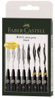 Set of 8 Black Pitt Artist Wallet Set with Assorted Nibs