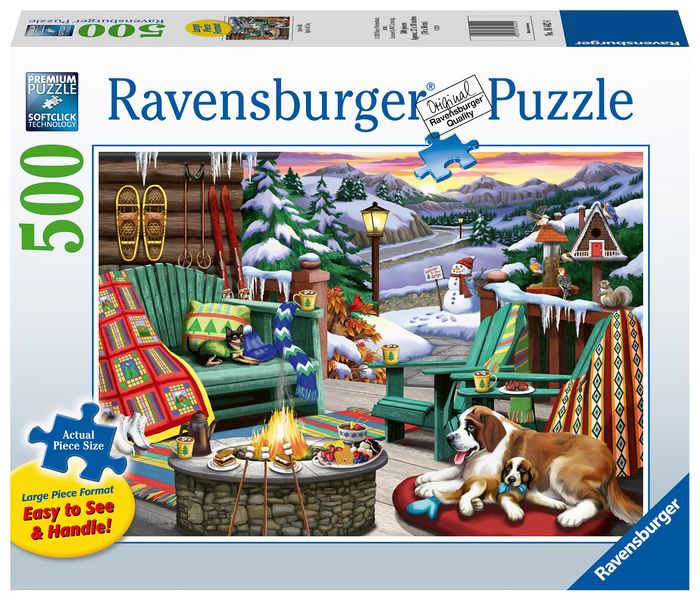 500 Piece Ravensburger At The Dog Park Large Format Jigsaw Puzzle 