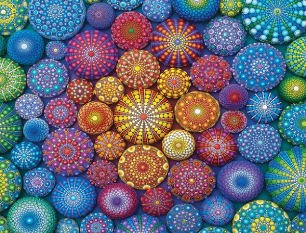 Radiating Rainbow Mandalas 2000 piece puzzle