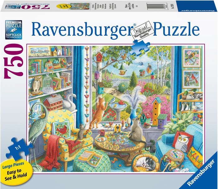 The Birdwatcher 750 pc large format puzzle by Ravensburger Barnes