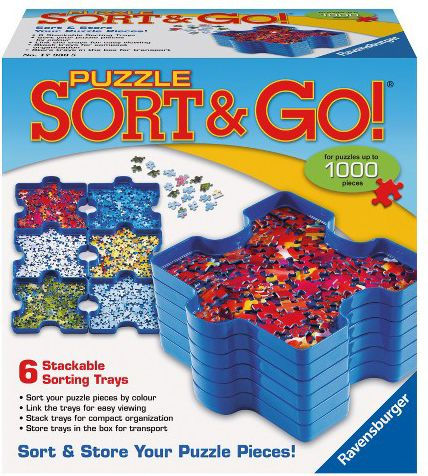 Puzzle Trays for Sorting Jigsaw Puzzle Pieces - 5 in 1 - Puzzle Accessories  Set