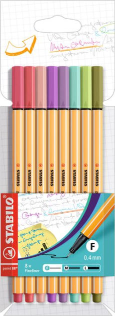 STABILO Point 88 Fine Set of 8, Pastel