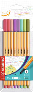 Title: Stabilo Fineliner Point 88 - Wallet Set of 8 Assorted Colors