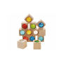 HABA Kaleidoscopic Building Blocks - 13 Piece Set with Colored Prisms