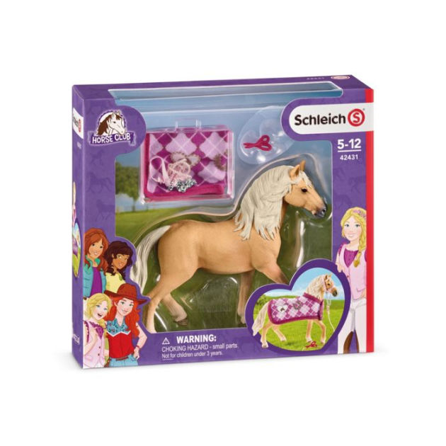 Schleich Horse Club, 6-Piece Playset, Horse Toys for Girls and Boys Ages  5-12, Sofia and Blossom the Horse