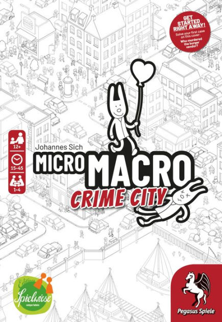  MicroMacro: Crime City - Board Game by Pegasus Spiele 1-4  Players – 15-45 Minutes of Gameplay – for Family Game Night – Kids and  Adults Ages 12+ - English Version : Toys & Games