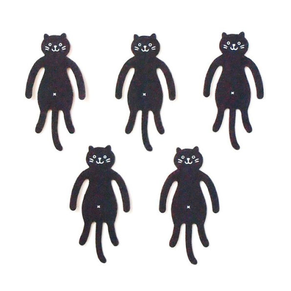 Black Cat Clip Family, Set of 5