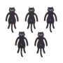 Black Cat Clip Family, Set of 5