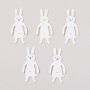 White Rabbit Clip Family, Set of 5