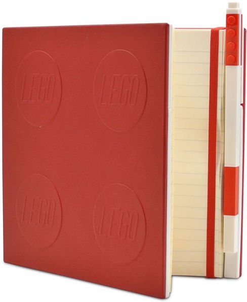 LEGO ICONIC LOCKING NOTEBOOK WITH GEL PEN - RED