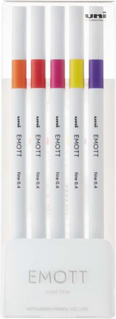  Emott Fineliner Pen Set #1, 10-Colors, Assorted : Office  Products