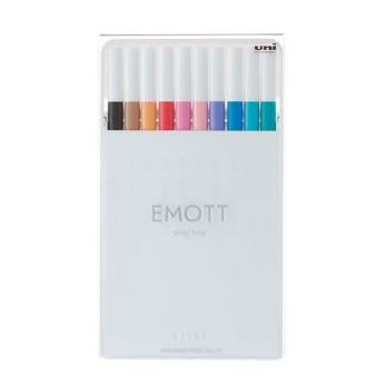 Emott Fineliner Pens Soft Colors Box of 10